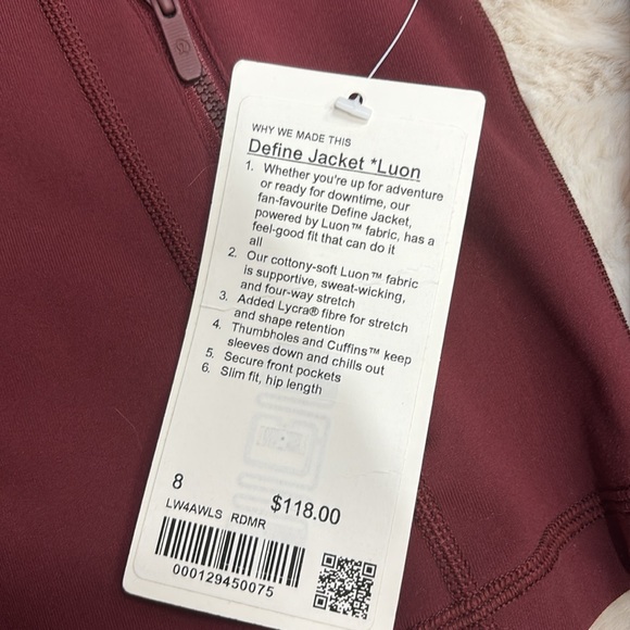 NWT Lululemon Define Jacket - Picture 2 of 3
